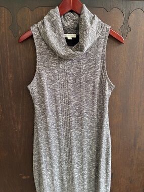 Cato Sleeveless Cowl Neck Sweater Dress - Gray Marled Sz L